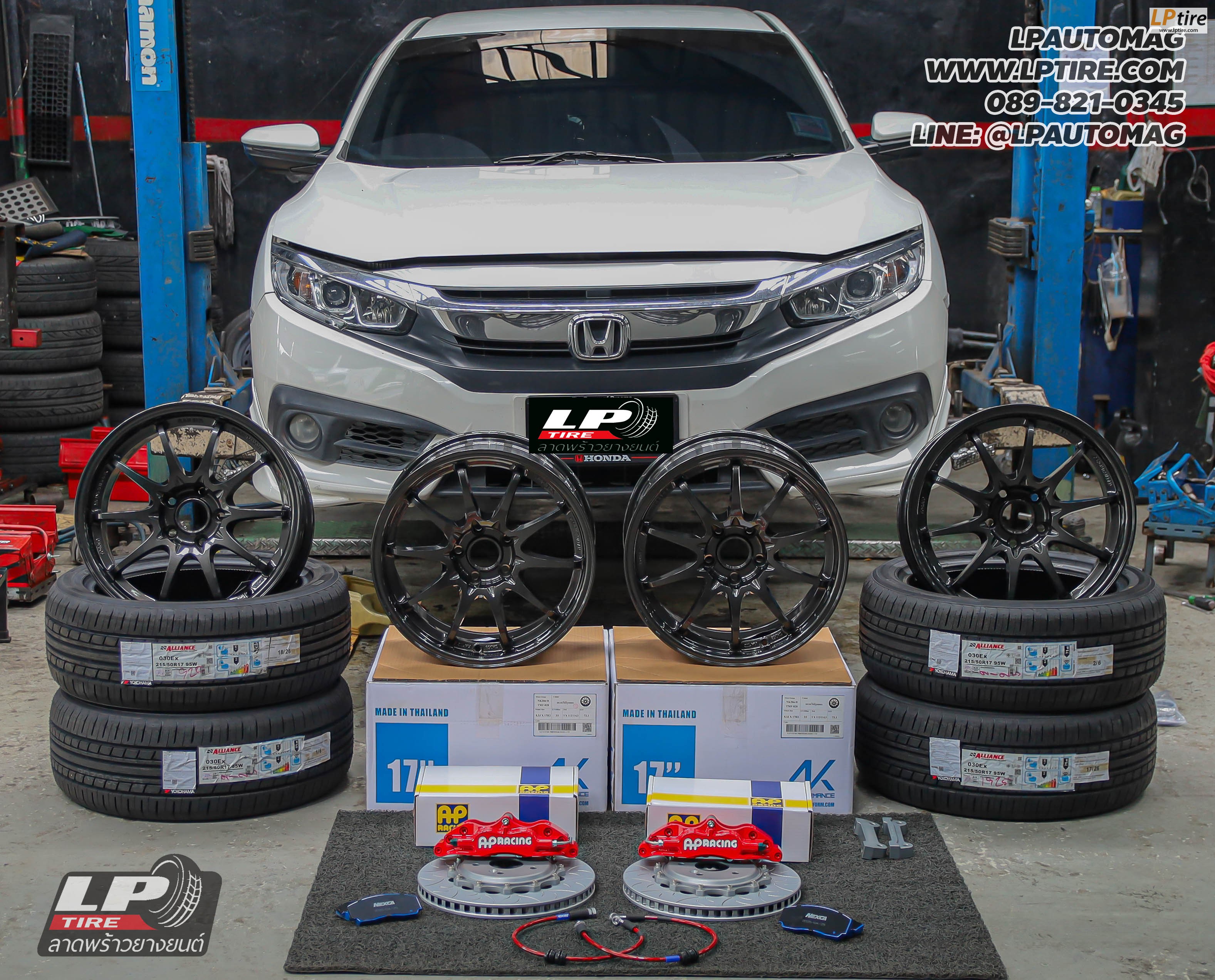 รถ - HONDA CIVIC ล้อแม็ก - NK Performance NK28N Flowforming DGM สเปค - 17x8.5 ET35 5x114.3
รัดยาง - ALLIANCE AL30 030Ex เบอร์ - 215/50-17 ชุดปั้มเบรค - AP RACING พร้อมปั้ม 4 พอต