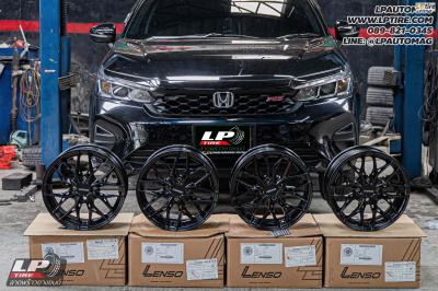 รถ - HONDA CITY ล้อแม็ก - LENSO YETI ดำด้าน สเปค -15x6.5 ET35 4x100