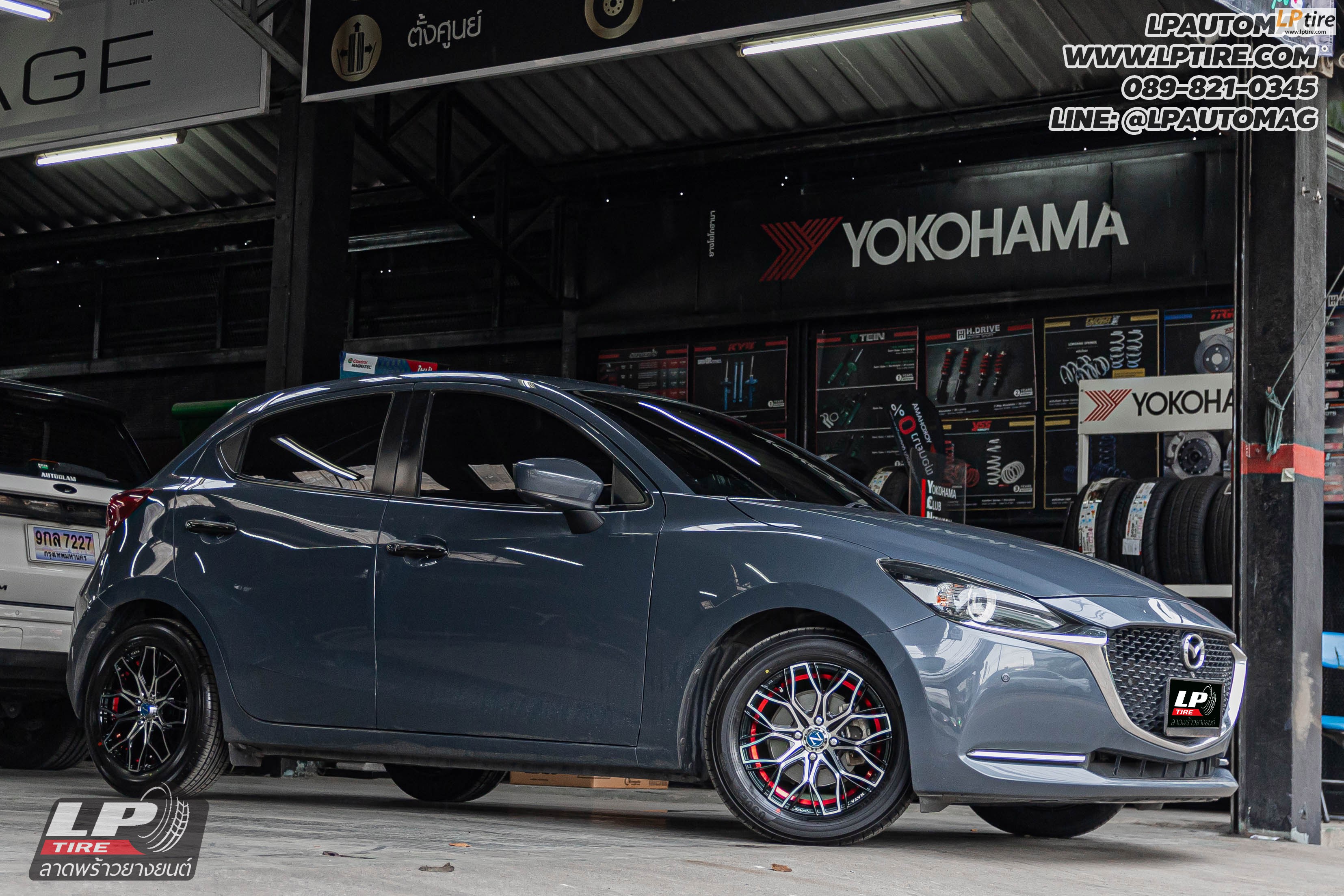 รถ - MAZDA 2 ล้อแม็ก - NAYA EVEREST-8 (3366) ดำหน้าเงาอันเดอร์คัตแดง สเปค - 15x6.5 ET40 4x100
ยาง - ALLIANCE AL30 030Ex เบอร์- 195/60-15