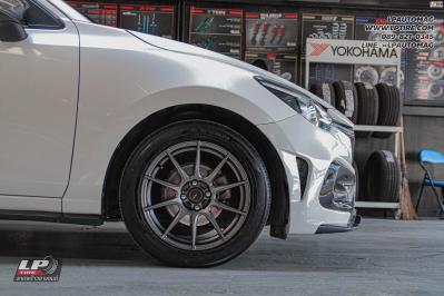 รถ - MAZDA 2 ล้อแม็ก - ADVANTI N979 PROTO FlowForming เทากัน สเปค - 16x7 ET35 4x100 ยาง - YOKOHAMA ADVAN dB V552 เบอร์ -195/55 R16