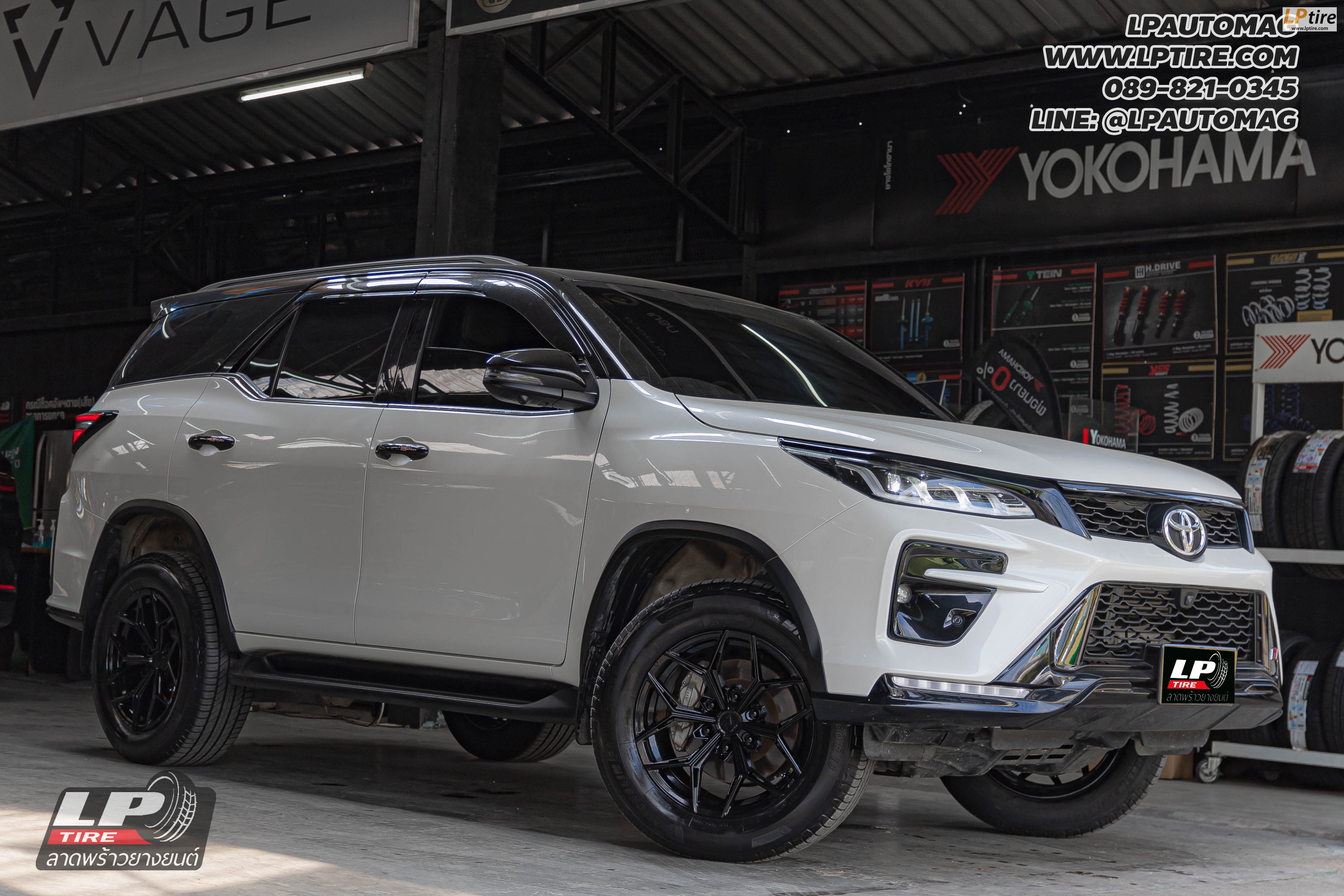 รถ - TOYOTA FORTUNER ล้อแม็ก - VAGE VFX01 SUV V-BLACK สเปค - 18x9 ET15 6x139.7 ยาง - MICHELIN PRIMACY SUV เบอร์ - 265/60-18