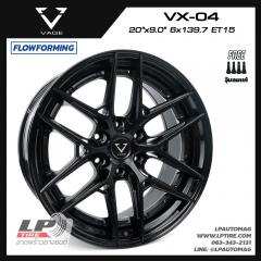 ล้อแม็ก 2 ชิ้น VAGE Wheels รุ่น VX04 SUV FlowForming 20นิ้ว สีดำด้านขอบดำเงา